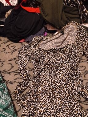 Taylor Leopard Print Blouse in Cream, Black and Tan